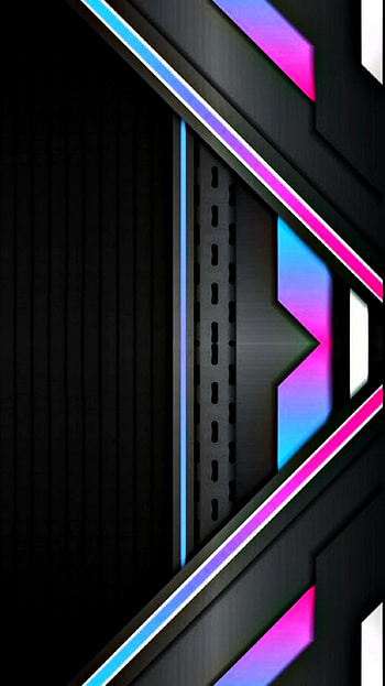 tech gamer black neon, digital, amoled, material, modern, cool, design, geometric, pattern, abstract, colorful HD phone wallpaper