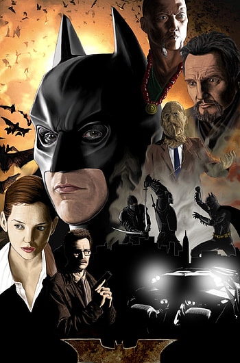 Jim Gordon, The Scarecrow, Ra's Al Ghul, Batman Begins HD phone wallpaper