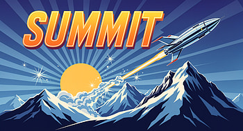 Summit Soar: Retro Rocket Adventure, summit, rocket, mountain, sunrise, sky HD wallpaper