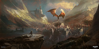 Epic Fantasy Dragon : Flight Over the Mystic Realm, fantasy, dragon HD wallpaper