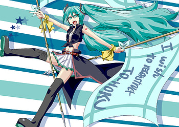 Hatsune Miku, awesome, uniform, artistic, nice, digital, cg, hatsune, aqua eyes, sexy, outfit, white, art, twintail, hot, girl, singer, aqua, cheerful japan, anime girl, anime, pretty, virtual, stockings, black, song, leggings, cute, vocaloid, beauty, miku, music, vocaloids, thighhighs, program, skirt, japan, beautiful, flag, diva, gray, long socks, aqua hair, yellow, cool, idol HD wallpaper