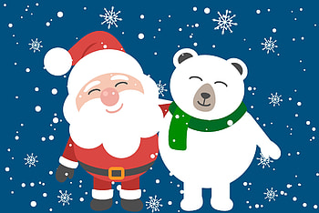 Santa Clause And Bear Friend, santa-claus, celebrations, christmas, artist HD wallpaper