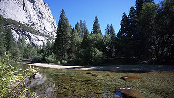 Cedar Grove - Kings Canyon National Park, California, landscape, trees, sky, usa HD wallpaper