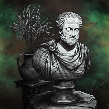 Aristotle, Artistic representation, Visual interpretation, Creative expression HD phone wallpaper