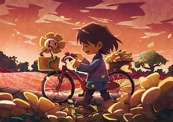 Undertale’s Frisk & Flowey Adventure | Game, Flowey (Undertale), Frisk (Undertale), video game, Undertale HD wallpaper