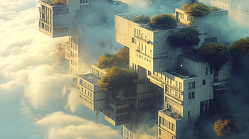 Cloudscape Architecture: A Stunning Ultra, building, architecture, surreal architecture, cloud HD wallpaper