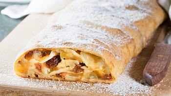 Strudel Food, Apfelstrudel Minusl HD wallpaper