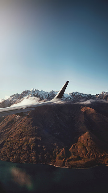 Nature, Mountains, Height, Wing, Plane, Airplane, View HD phone wallpaper