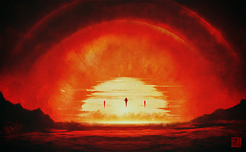 False Dawn , artist, artwork, digital-art, deviantart HD wallpaper