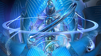 Silver creative artwork, 3D objects HD wallpaper