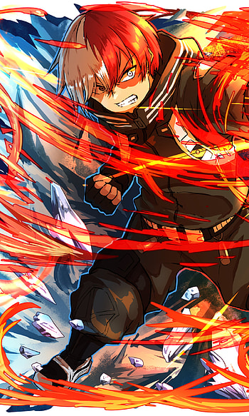 My Hero Academia Fire & Ice Dynamic , Anime, My Hero Academia HD phone wallpaper