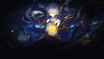Stardust, vocaloid, anime girl, cute, dark HD wallpaper