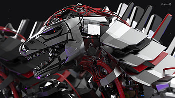 Chiptos X Zilla Sideview Robot Ultra Mechs - Holographic NFT Background HD wallpaper