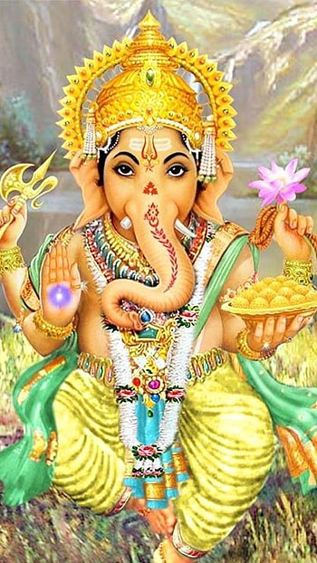 Ganesh God , Nature Background HD phone wallpaper
