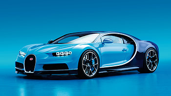 Bugatti Chiron, vehicles, bugatti, cars, blue cars, studio HD wallpaper