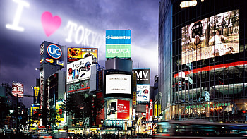 tokyo, building, neon, japan HD wallpaper