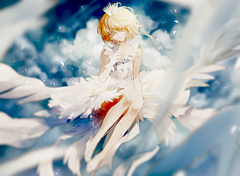 Beautiful, sakura kinomoto, white dress HD wallpaper
