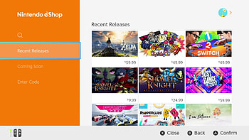 Nintendo Switch eShop - recent releases HD wallpaper