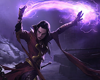 The Sorceress, magic, sword, fantasy, woman HD wallpaper