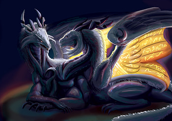 Ouroboros, fantasy, dragon HD wallpaper