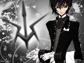 Lelouch, white, black, anime, boy HD wallpaper