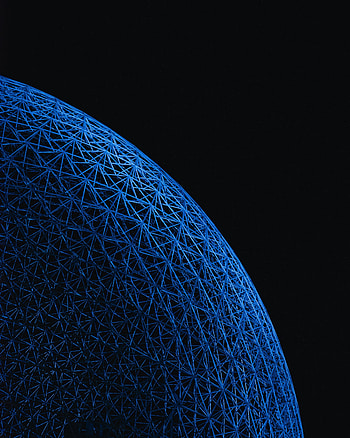 Dom, blue grid, surface HD phone wallpaper