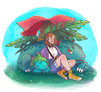 Grass Pokemon, Artstation Pokemon Grass Trainer, Artistic , Captivating designs HD wallpaper