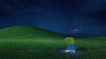 Midnight Pepe: Hilltop Meditation, Meme, Night, Pepe The Frog, Meditation, Hill HD wallpaper