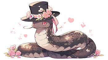 Charming Serpent in Top Hat - AI-Generated Snake Art, AI Art, Animal, snake HD wallpaper