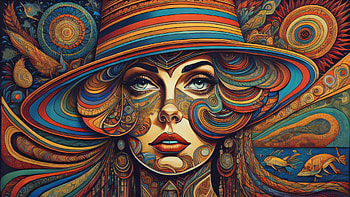 Psicose, polychromatic, Abstract, psychedelic HD wallpaper