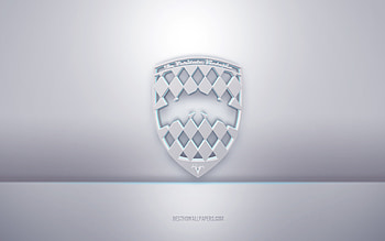 SSC 3d white logo, gray background, SSC logo, creative 3d art, SSC, 3d emblem HD wallpaper