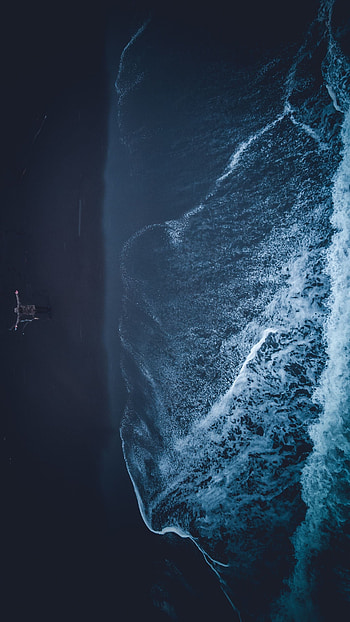 View From Above, Shore, Bank, Miscellanea, Miscellaneous, Human, Person, Loneliness, Wave, dom HD phone wallpaper