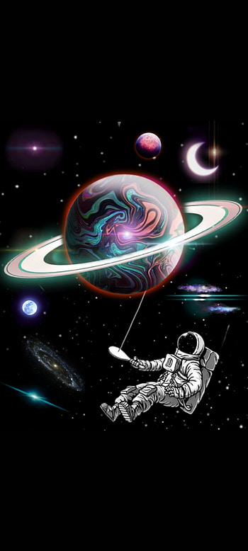 Gary1.0, espacio, luz, astronauta, mundos, astronautas, arte HD phone wallpaper