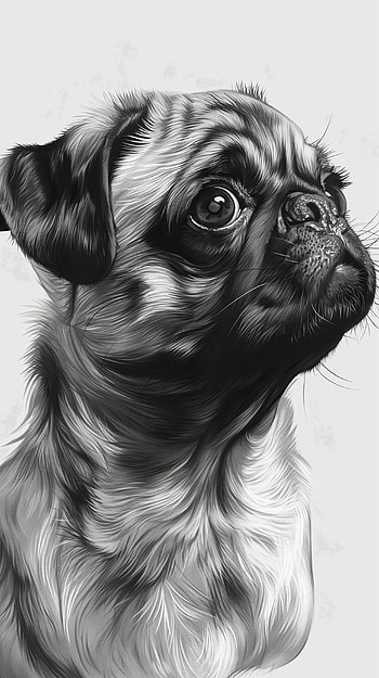 Adorable Pug Portrait , dog HD phone wallpaper