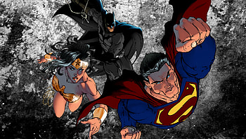 Batman Superman Wonder Woman Dc Comic Art, batman, superman, wonder-woman, deviantart, artist HD wallpaper