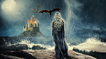 Game Of Thrones Khaleesi Art , game-of-thrones, tv-shows, dragon, daenerys-targaryen, artist, digital-art HD wallpaper