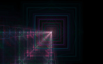 abstract radar, , fractals, abstract backgrounds, neon rays, fractal art, creative, squares HD wallpaper