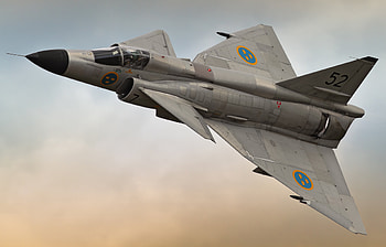 Jet Fighter, Military, Saab 37 Viggen, Aircraft, Warplane, Jet Fighters HD wallpaper