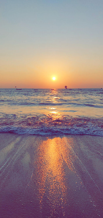 Sunset, sky, beach, goa HD phone wallpaper