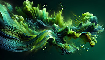 Abstract Green Swirl, Abstract, Digital Art, colorful waves HD wallpaper