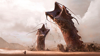 Dune sandworms, Size of Empire State Building, Apocalypse HD wallpaper