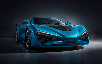 2021, Arctic Fox, ARCFOX-GT Race Edition, , front view, hypercar, blue ARCFOX-GT, supercars HD wallpaper