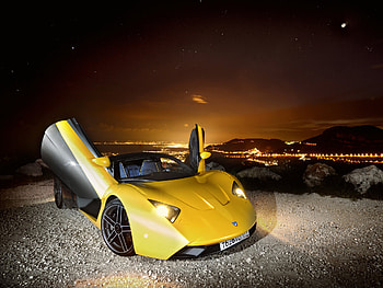 Lamborghini, night, power, yellow, cars, new, speed HD wallpaper