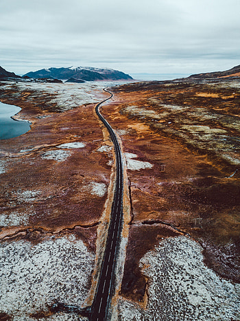 Landscape, Nature, View From Above, Road, Iceland HD phone wallpaper