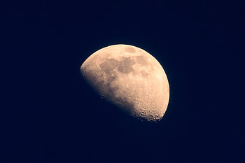 Moon, telescopic view, sky HD wallpaper