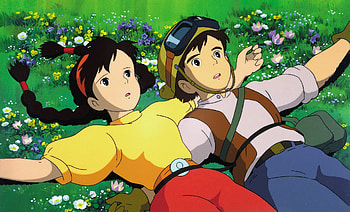 Sheeta and Pazu, Laputa: Castle in the Sky HD wallpaper