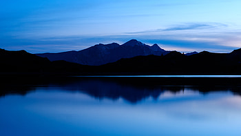 Landscape, Nature, Twilight, Mountain, Lake, Dark, Dusk HD wallpaper