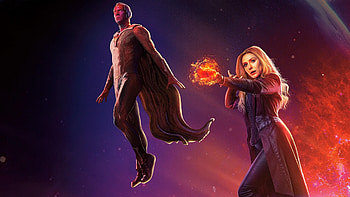 Avengers Infinity War, Scarlet Witch, Vision HD wallpaper