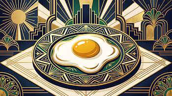 Fried Egg, Art Deco HD wallpaper