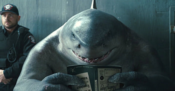 Sylvester Stallone's King Shark, Fan favorite character, Suicide Squad hit, Memorable performance HD wallpaper